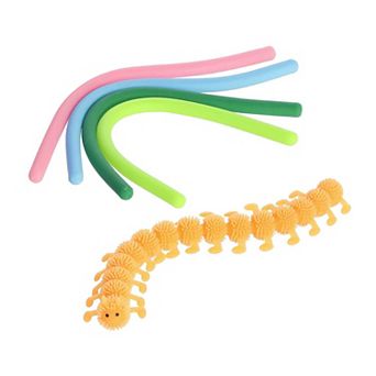 Aurora Toys Small Multicolor 6" Stretchy Caterpillar Engaging Toy