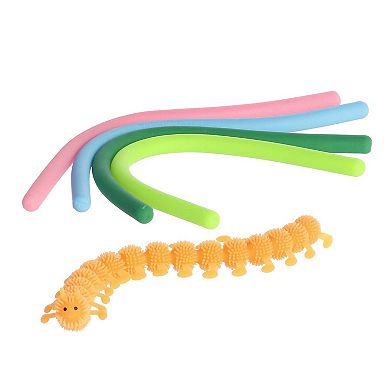 Aurora Toys Small Multicolor 6" Stretchy Caterpillar Engaging Toy