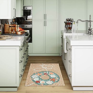 Liora Manne Frontporch Joyous Wreath Indoor / Outdoor Area Rug