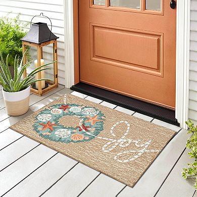 Liora Manne Frontporch Joyous Wreath Indoor / Outdoor Area Rug