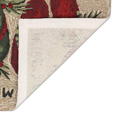 Liora Manne Frontporch Mistletoes Indoor / Outdoor Throw Rug