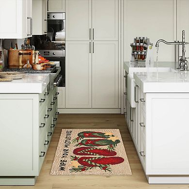 Liora Manne Frontporch Mistletoes Indoor / Outdoor Throw Rug