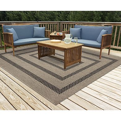 Liora Manne Monaco Multi Border Indoor / Outdoor Area Rug