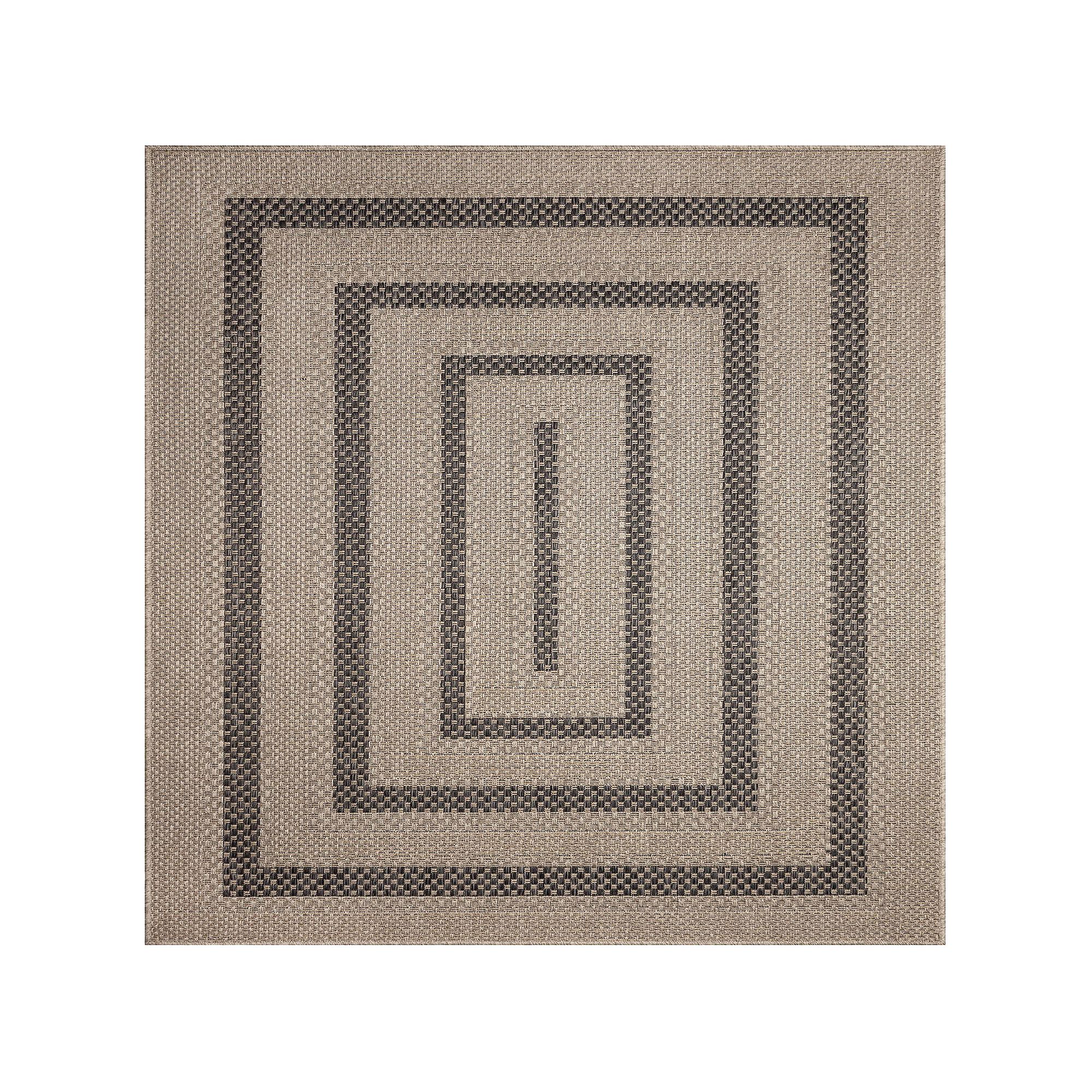 Liora Manne Monaco Multi Border Indoor / Outdoor Area Rug, Brown