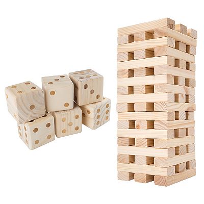 Giant wooden blocks tower fashion stacking game