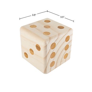 54-piece Wood Stacking Game And 6-piece Large Dice Set