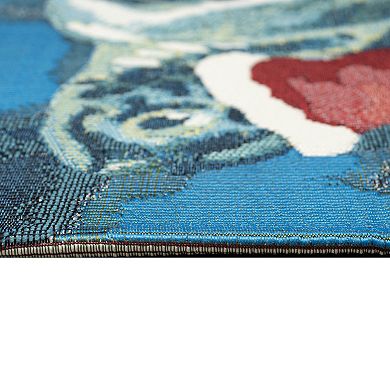 Liora Manne Esencia Santa Seaturtle Indoor / Outdoor Mat