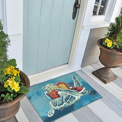 Liora Manne Esencia Santa Seaturtle Indoor / Outdoor Mat
