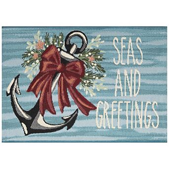 Liora Manne Esencia Seas And Greetings Indoor / Outdoor Mat