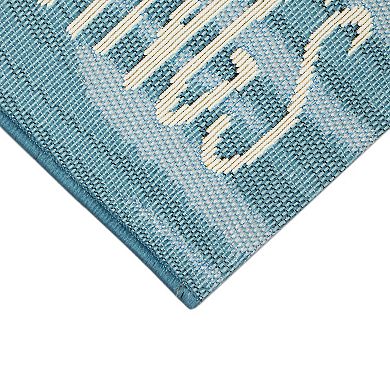 Liora Manne Esencia Seas And Greetings Indoor / Outdoor Mat