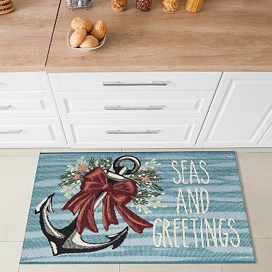 Liora Manne Esencia Seas And Greetings Indoor / Outdoor Mat