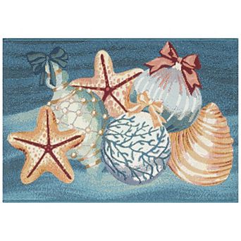 Liora Manne Esencia Sea Gem Ornaments Indoor / Outdoor Mat
