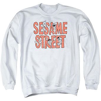 Sesame Street In Letters Adult Crewneck Sweatshirt