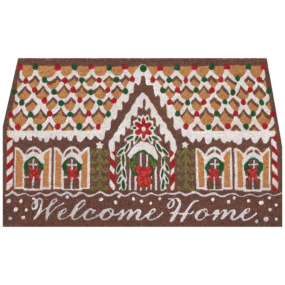 Liora Manne Natura Gingerbread House Welcome Outdoor Mat
