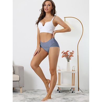 Women's Plus Size High Waist Stretch Briefs Underpants Tummy Control Panties