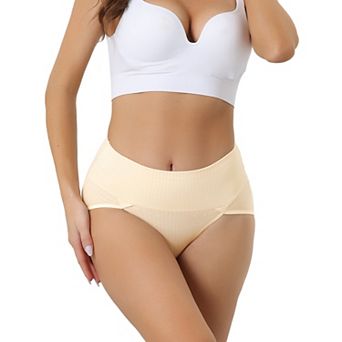 Women's Plus Size High Waist Stretch Briefs Underpants Tummy Control Panties