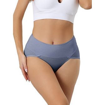 Women's Plus Size High Waist Stretch Briefs Underpants Tummy Control Panties