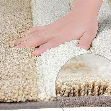 Non Slip Absorbent Bathroom Rug Soft Shaggy Bath Mat Rubber Back Bath Rug