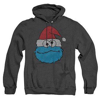 Sesame Street Cookie Monster Christmas Adult Heather Hoodie