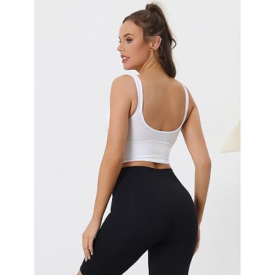 Women's Sports Bra Wirefree Medium Support Camisole Push Up Workout Yoga Bralette