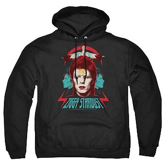David Bowie Ziggy Heads Adult Pull Over Hoodie