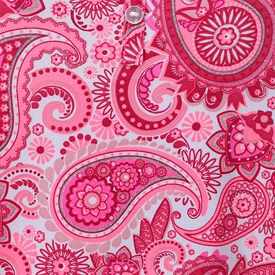 Miss Lillian Women's Paisley Henley Short Sleeve And Shorts Set