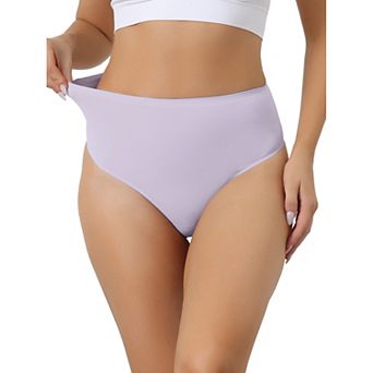 Women's Hign Waist G-string Thongs, Tummy Control Stretch Panties, T-back Undepants