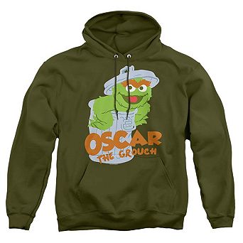 Sesame Street Flat Oscar Adult Pull Over Hoodie