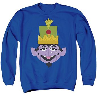 Sesame Street Christmas Nutcracker Count Adult Crewneck Sweatshirt