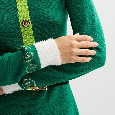 Juniors' Born Famous Elf Sweater Dress