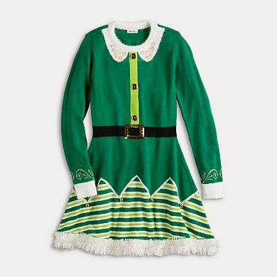 Juniors' Born Famous Elf Sweater Dress