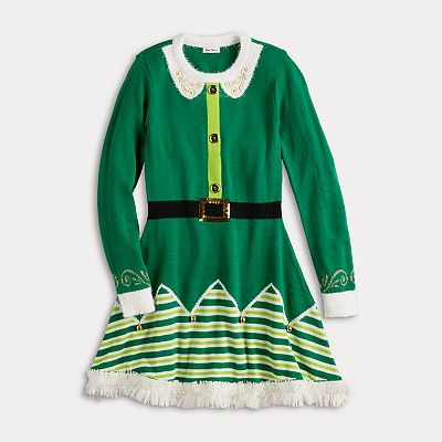 Juniors Born Famous Elf Sweater Dress