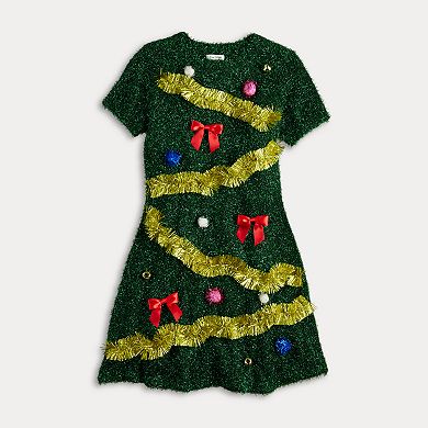 Juniors' Born Famous Tree Tinsel Dress