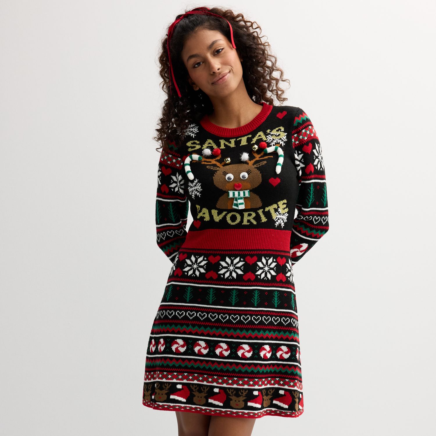 Christmas Jumper Robe Pull Noel Amazon GERsome Women's Cute Funny Christmas  Sweater Dress Snowflake