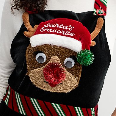 Juniors' Born Famous Reindeer Jumpsuit