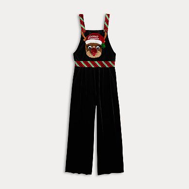Juniors' Born Famous Reindeer Jumpsuit