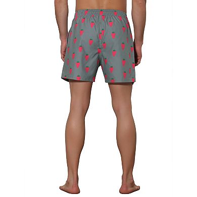 Men's Fruit Pattern Lightweight Beach Pool Summer Board Shorts