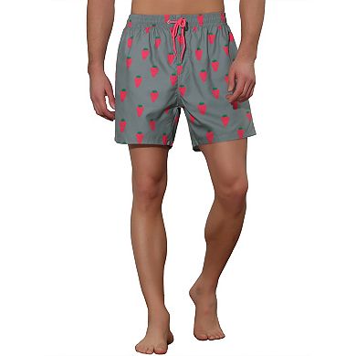 Men's Fruit Pattern Lightweight Beach Pool Summer Board Shorts