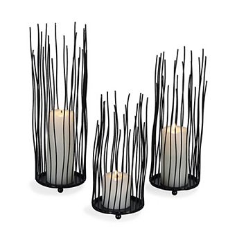 Willow Iron Candleholder 3 pc Set