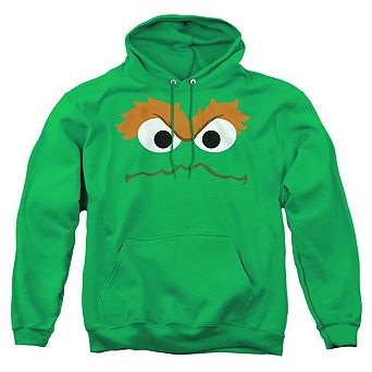 Sesame Street Oscar Face Adult Pull Over Hoodie