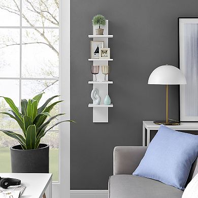 Arica Utility Column 4-tier Spine Wall Shelves