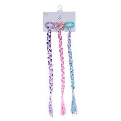 Girls Elli by Capelli 3-pc. Faux Hair Braided Hair Ties