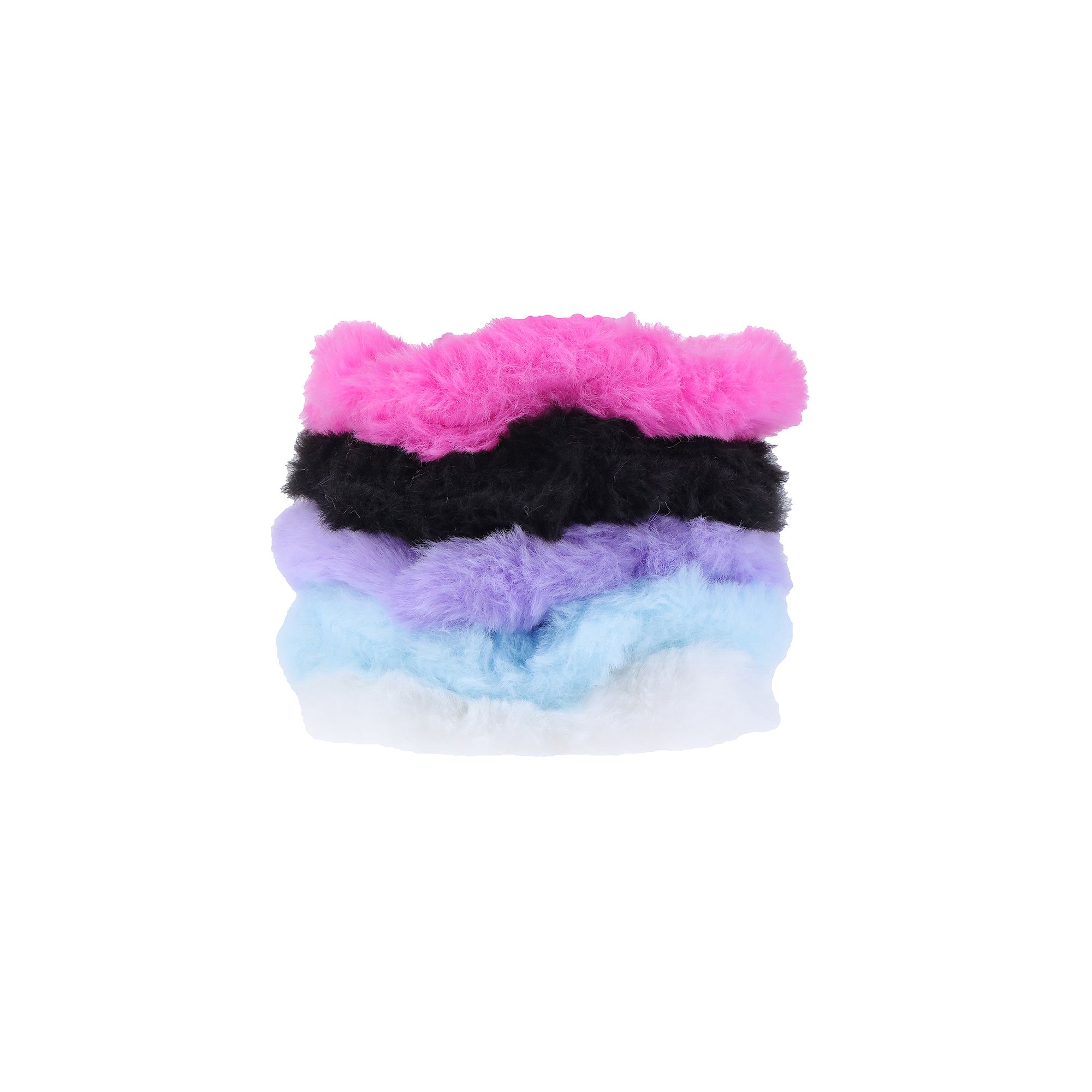 Girls Elli by Capelli 5-pc. Faux-Fur Twister Hair Tie Set, Fur Scrunchies