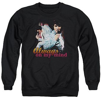 Elvis Presley Always On My Mind Adult Crewneck Sweatshirt