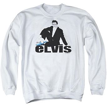 Elvis Presley Blue Suede Adult Crewneck Sweatshirt