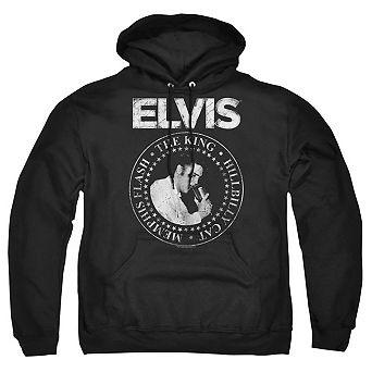 Elvis Presley Rock King Adult Pull Over Hoodie