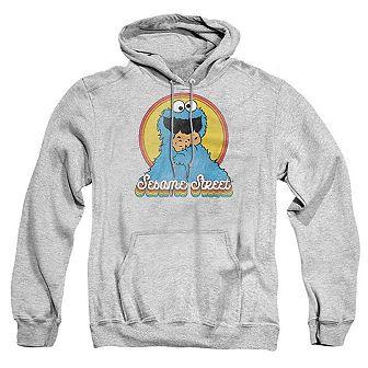 Sesame Street Cookie Monster Layers Adult Pull Over Hoodie