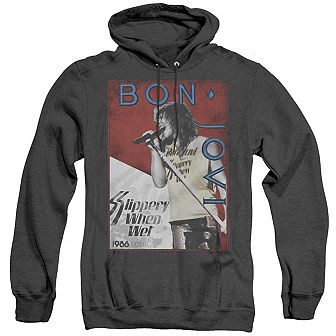 Bon Jovi 86 Tour Adult Heather Hoodie