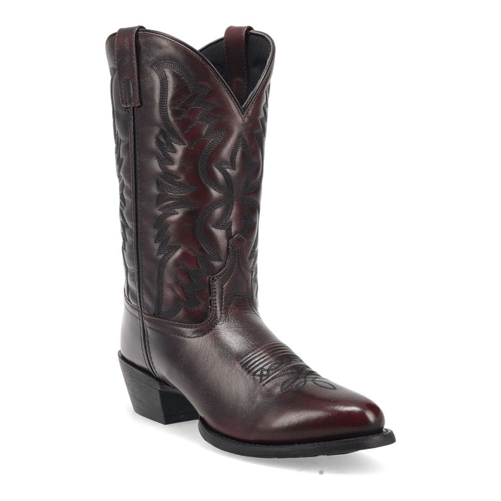 Laredo Birchwood Black Leather Round Toe Boots for Men