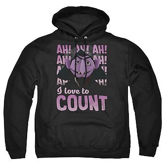 Sesame Street The Count Ah! Ah! Ah! Adult Pull Over Hoodie